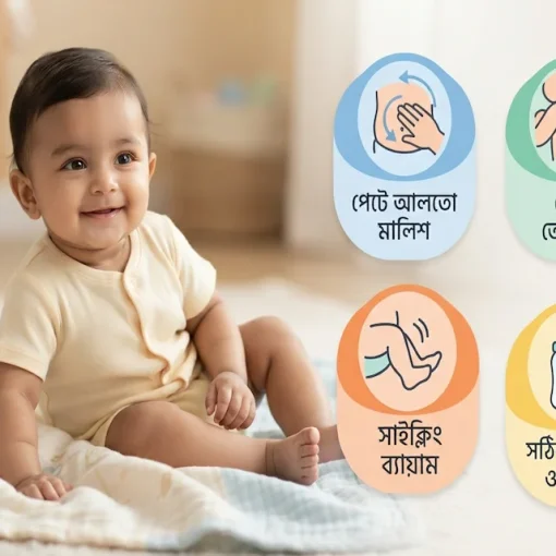 বাচ্চার পেটে গ্যাসের সমস্যা দূর করার জাদুকরী ৬ উপায়