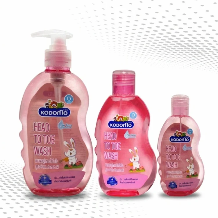 Kodomo Baby Head to Toe Wash Pink Hanabaki 100, 200 & 400ml