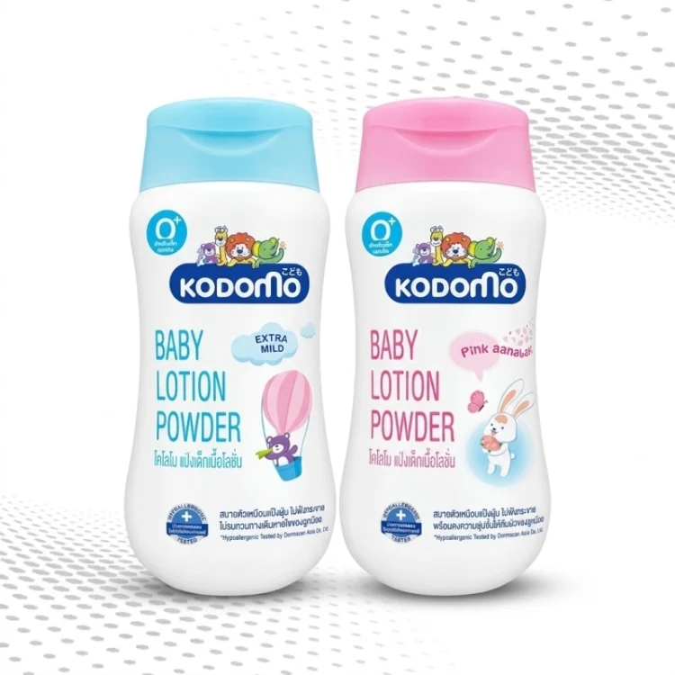 Kodomo Baby Lotion Powder 180ml - Extra Mild & Pink Hanabaki