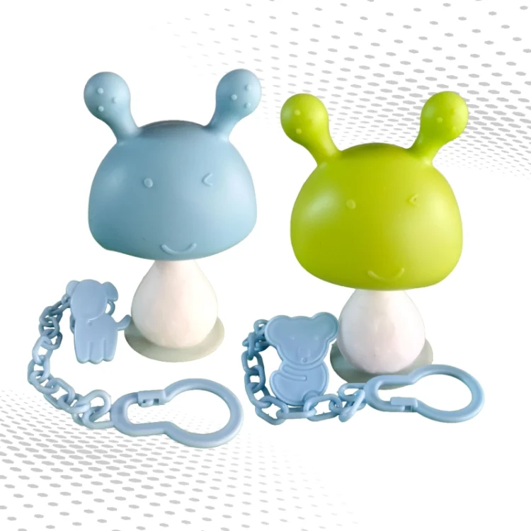 Mushroom Silicone Rattle Teether for Babies by Magemior